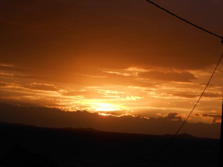 PATMOS SUNSET WITH CLOUDY SKY